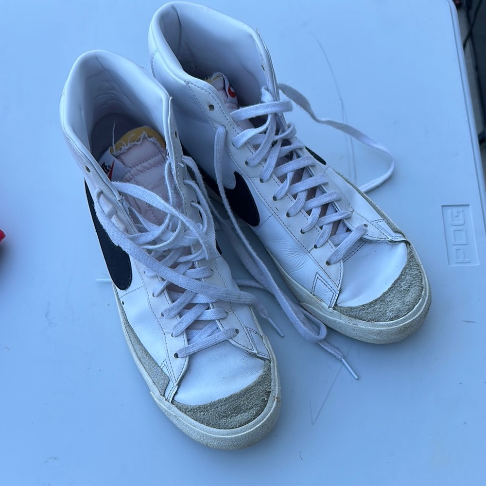 Nike White Blazers